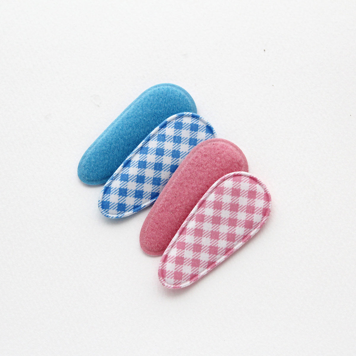 Cool Check Hair Snap Clip Covers 4/10pcs