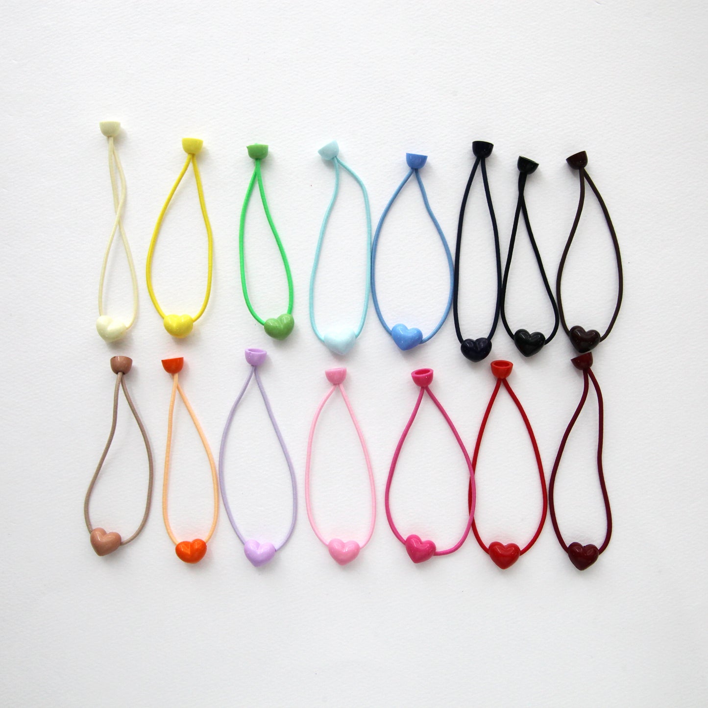 Heart Shape Hair Bobbles, Hair Tie 4/10pcs
