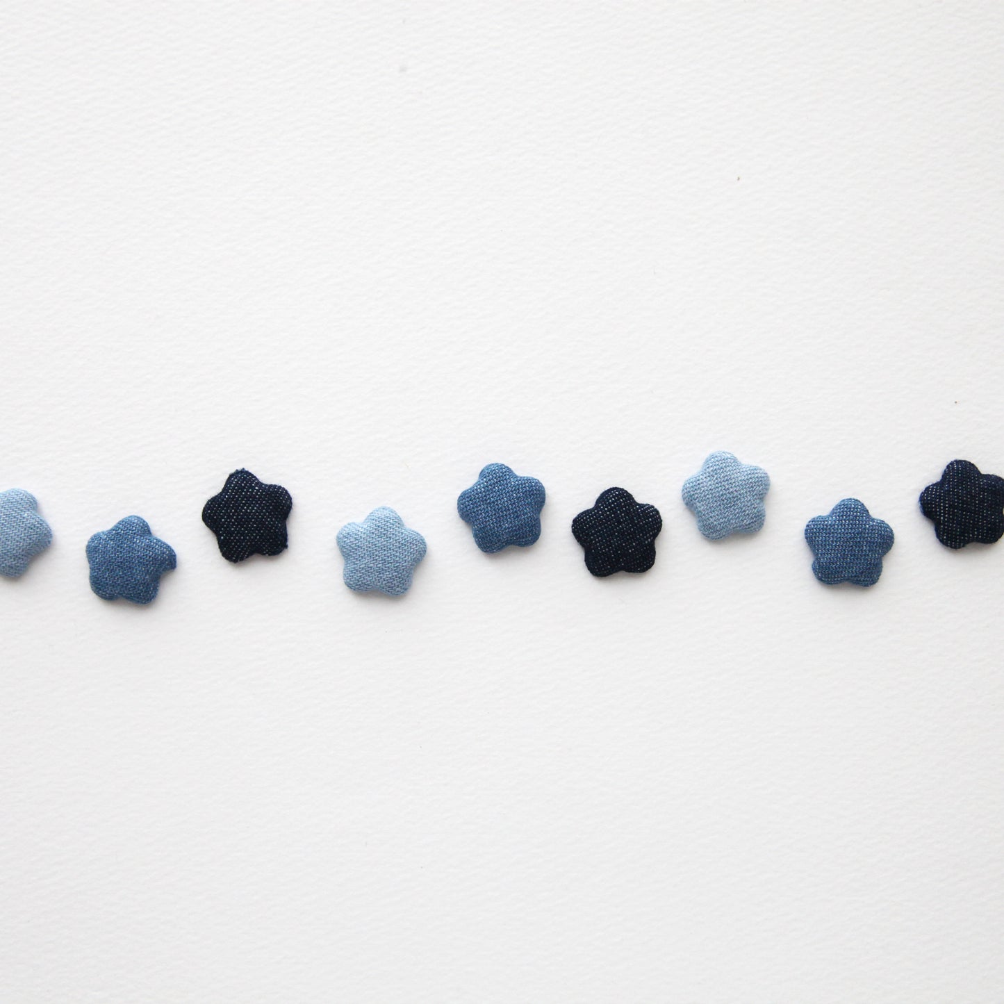 Star Shape Denim Covered Buttons, Metal Flatback 4/10pcs