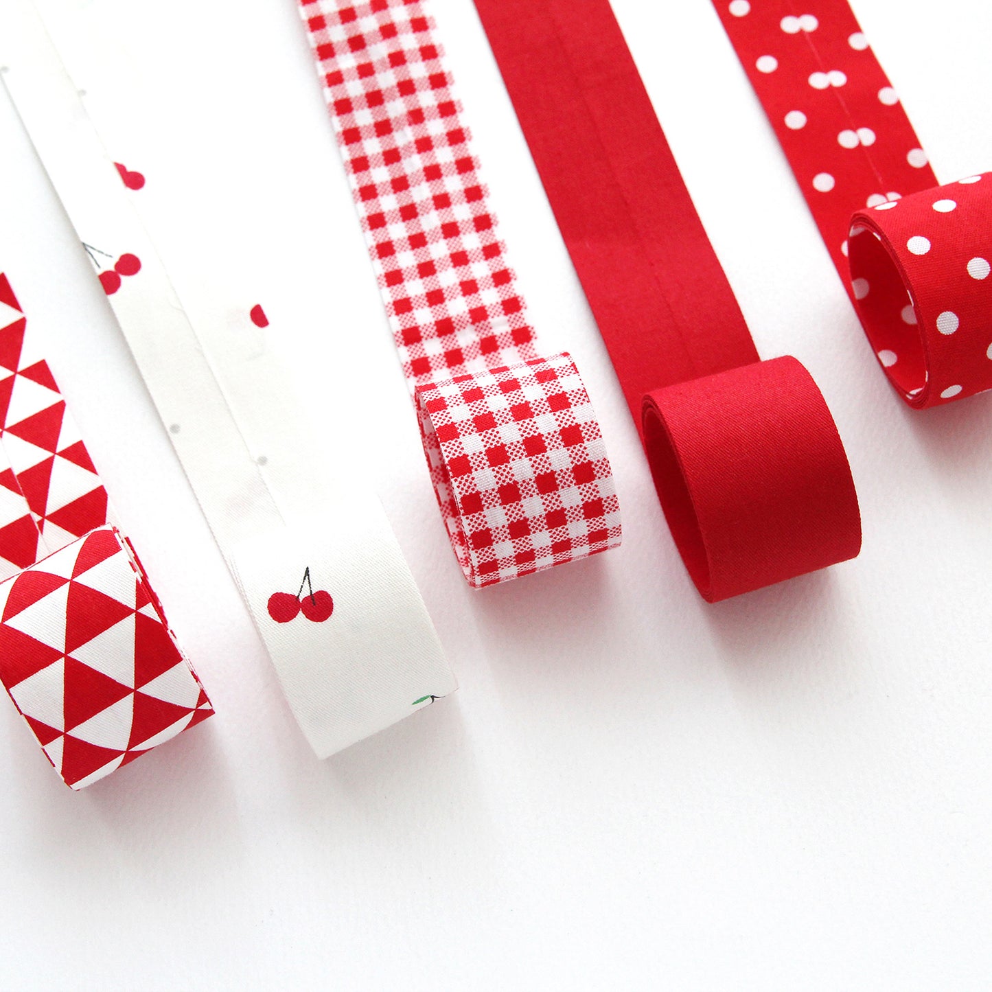 Red Pattern Fabric Ribbon 1.18inch(3cm)x 2/5/10Yards