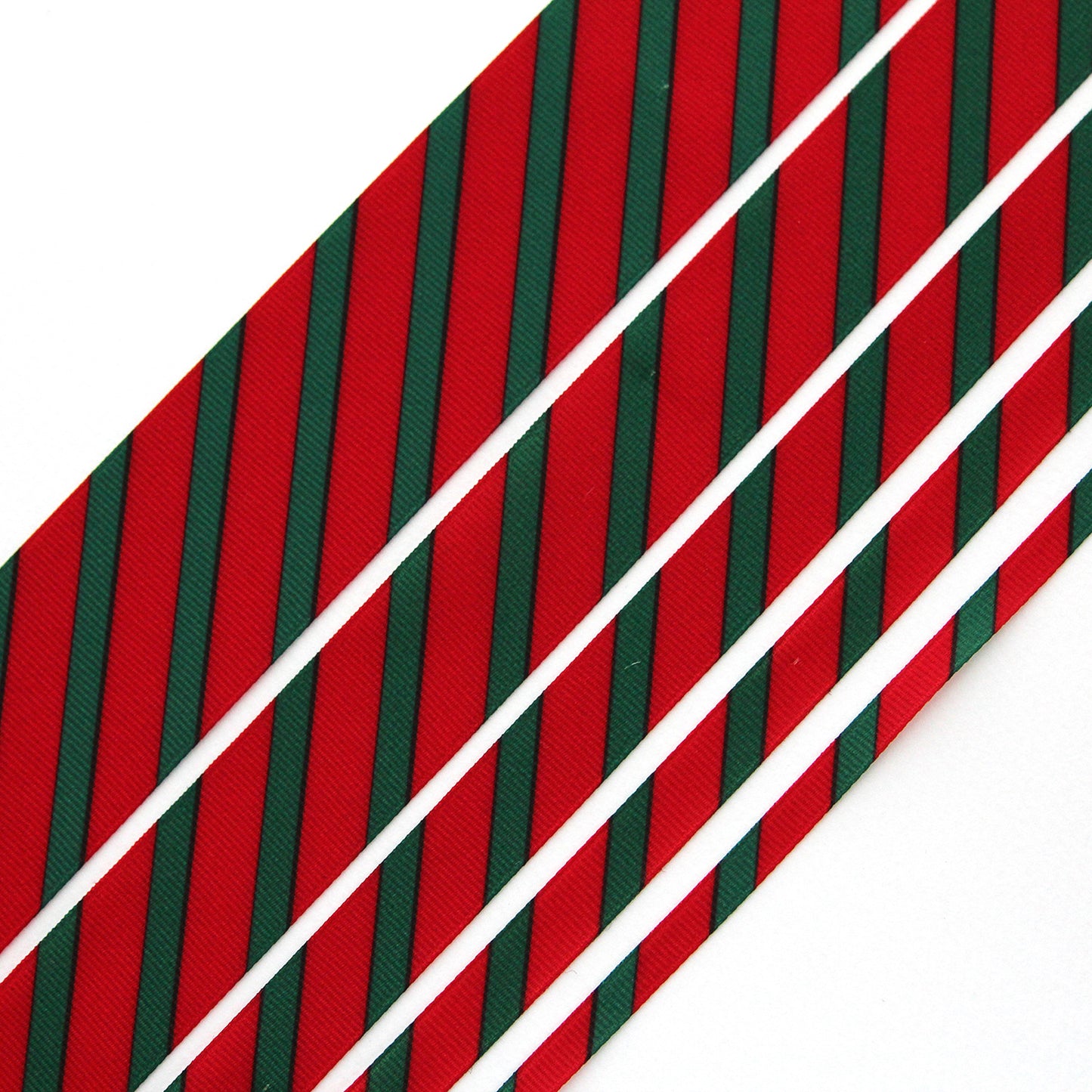 Diagonal Stripe Christmas Ribbon 2/5/10Yards