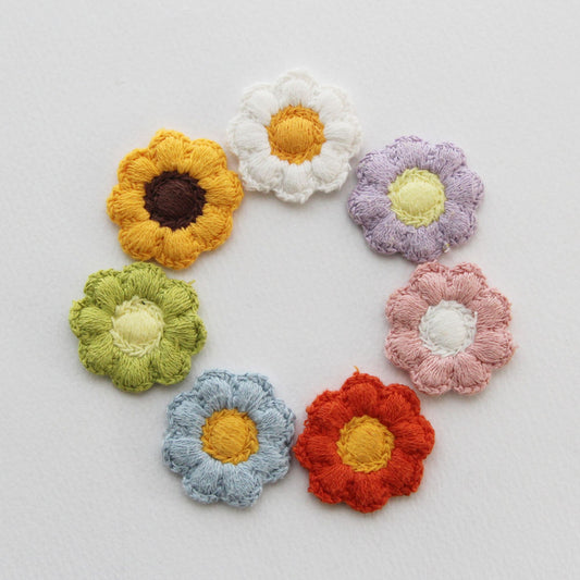 5pcs Blossom Embroidered Embellishments[P307]