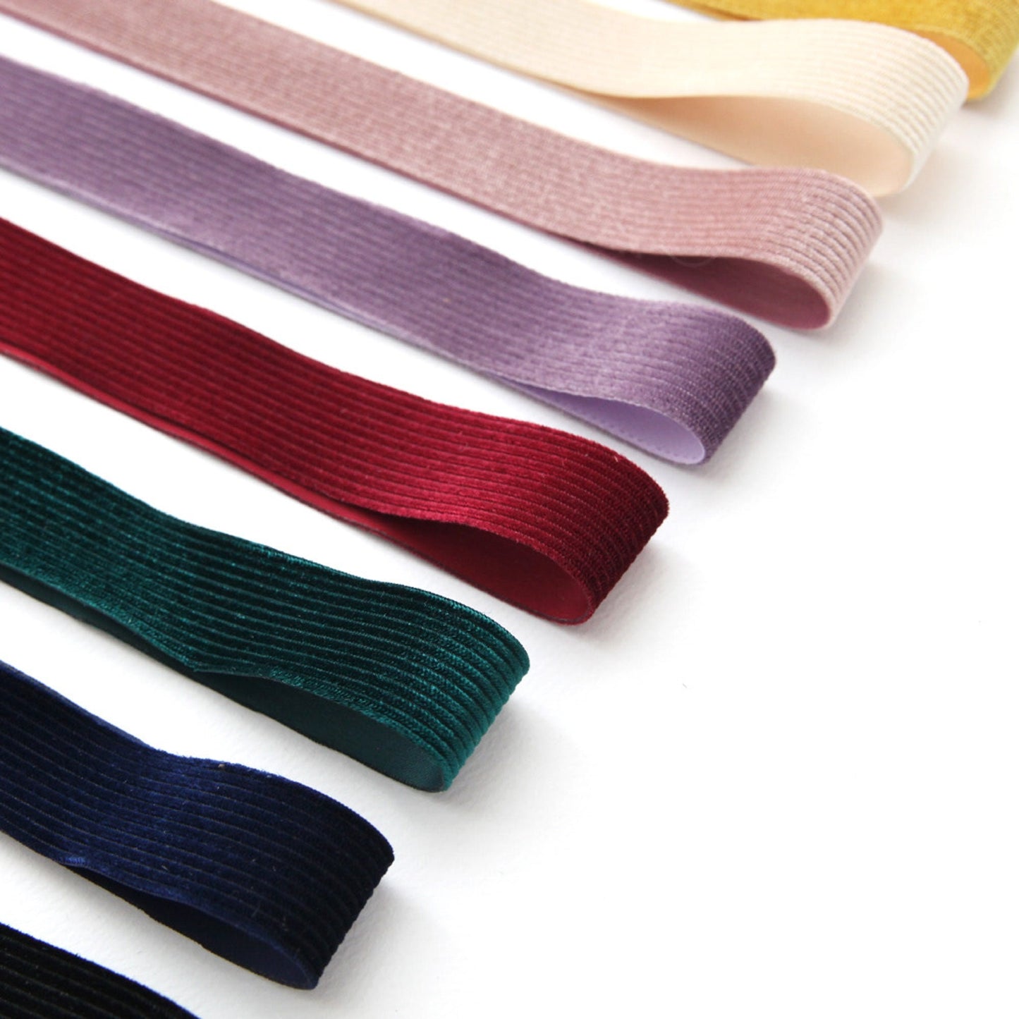 Velvet Grosgrain Ribbon 0.98inch (2.5cm) x 2Yards