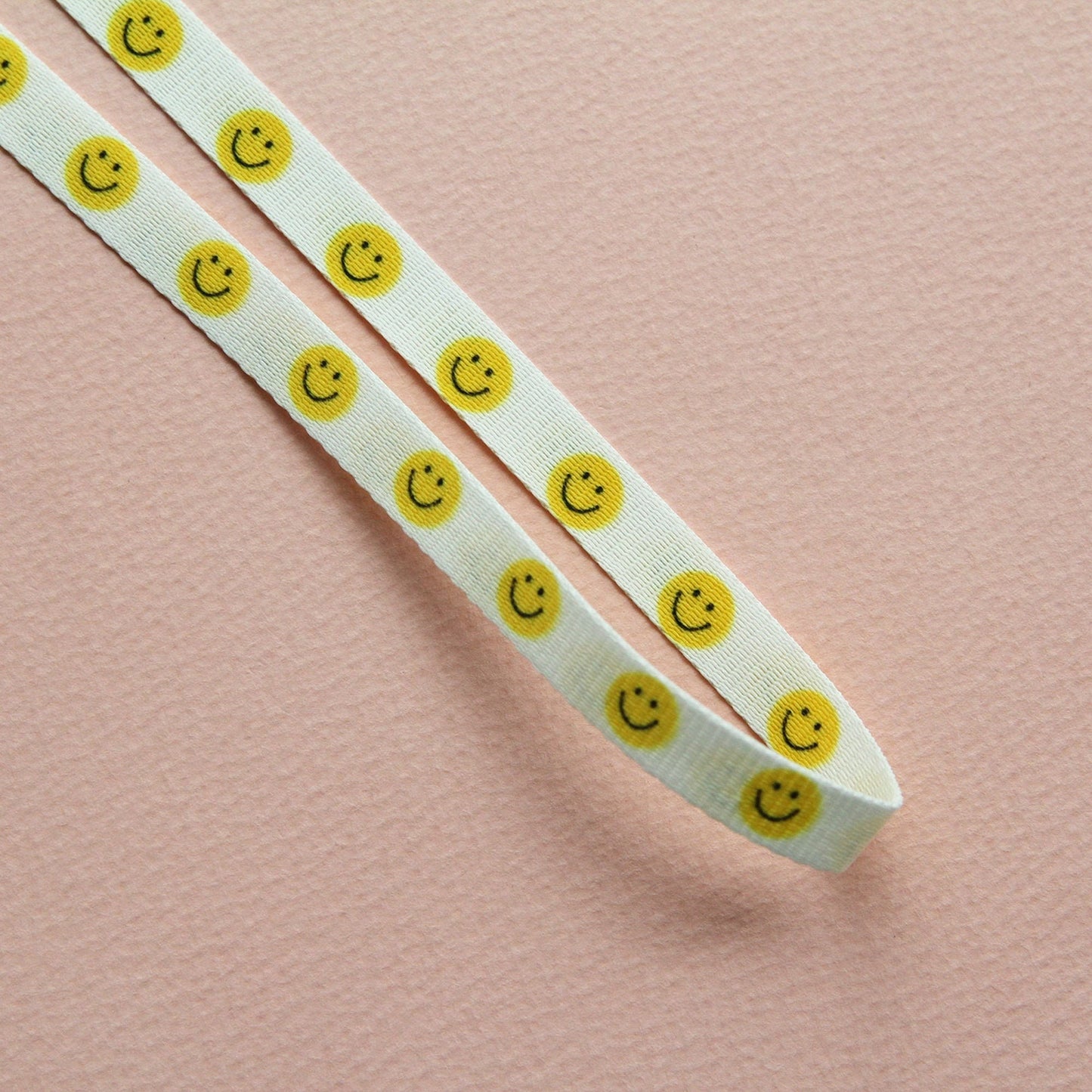 Cheerful Smile Grosgrain Ribbon 0.39inch (1cm) x 5/10Yards