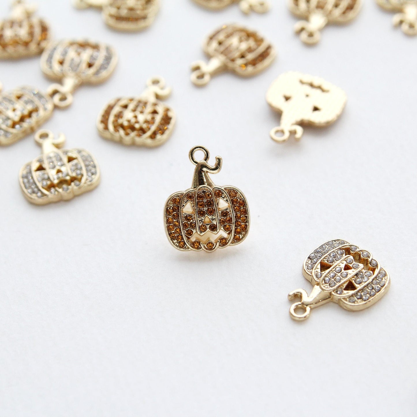 Halloween CZ Pumpkin Chams 5/10pcs