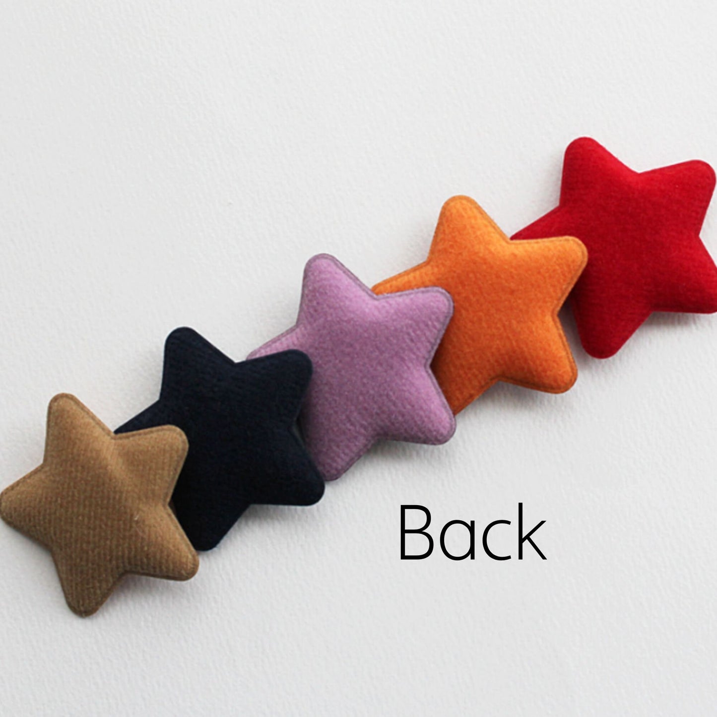 Velvet Star Shape Padded Appliques, Haiclip Supplies 2pcs