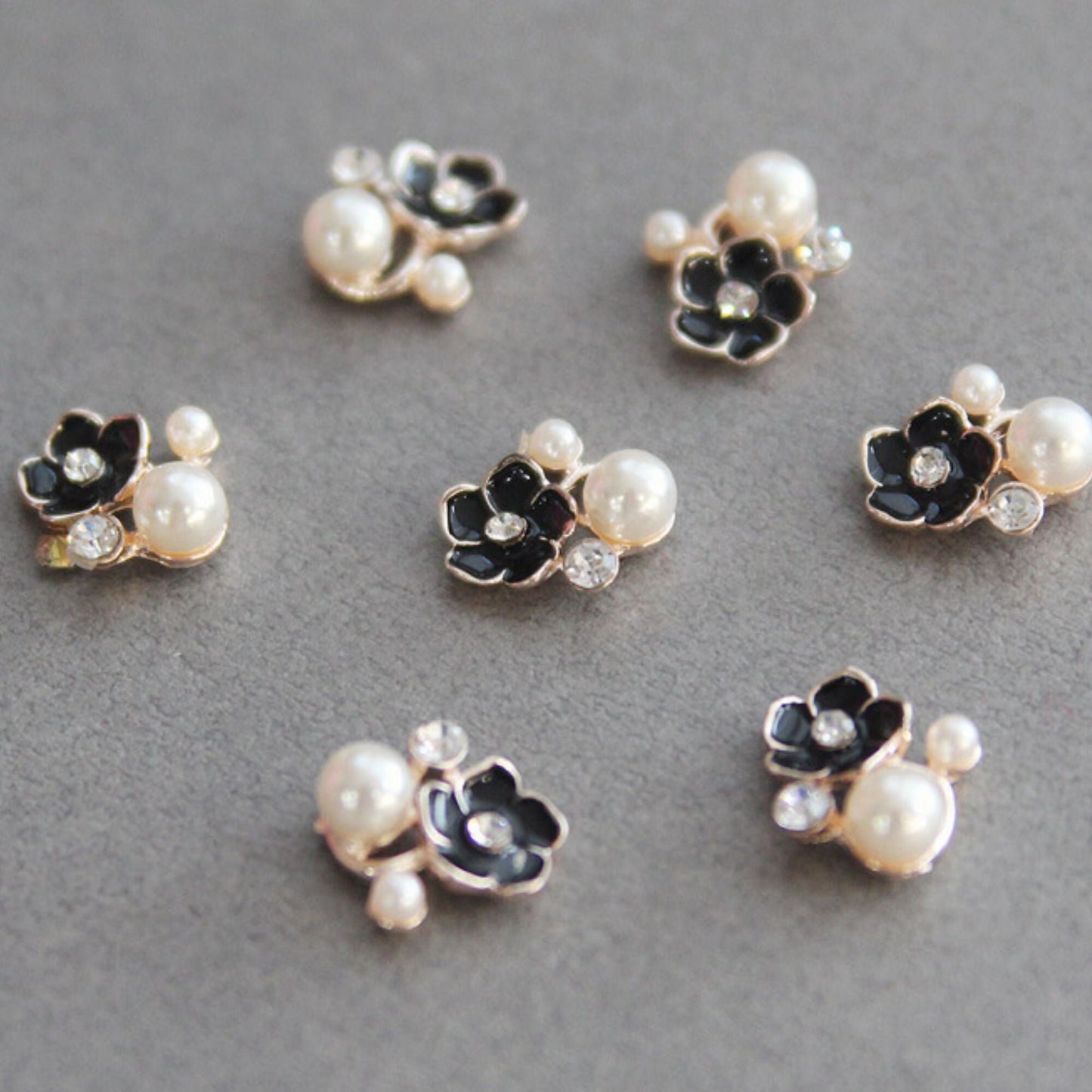 Floral Pearl Embellishments for Crafts 5/10pcs