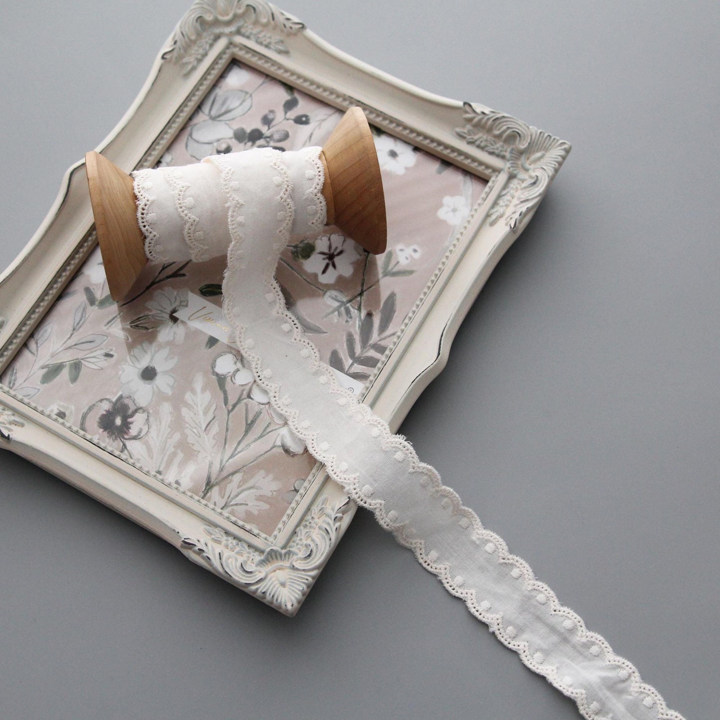 Ivory Eyelet Lace Ribbon (2.8cm / 1.1in Width) x 5Yards