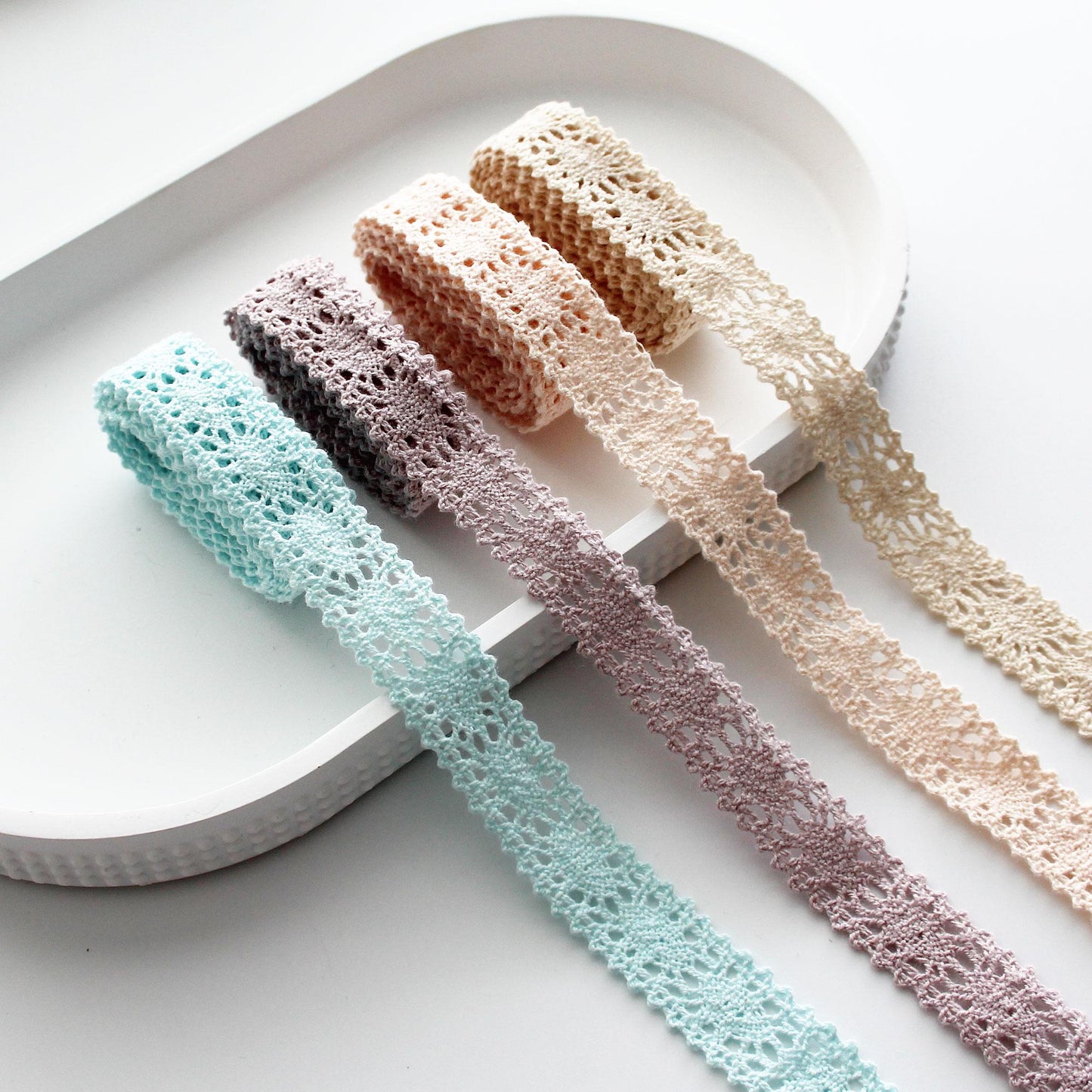 Pastel Lace Trim DIY Crafts, Sewing, Hair Bows, and Gift Wrapping 0.7inWide x 5Yards