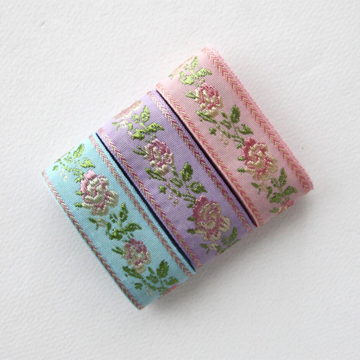 Vintage Floral Jacquard Ribbon 5Yards