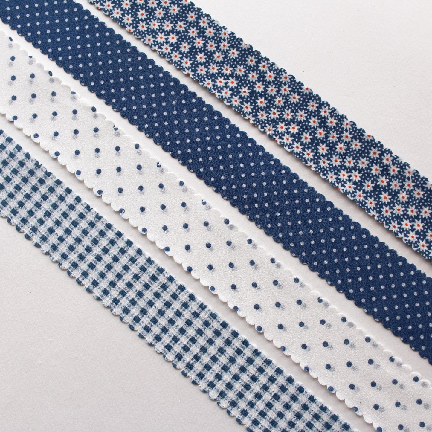 Charming Blue-Themed ribbons, Hair Bow Supply, Gift Wrapping, Craft Material, 1.57 Inch (4cm), 5 Yards