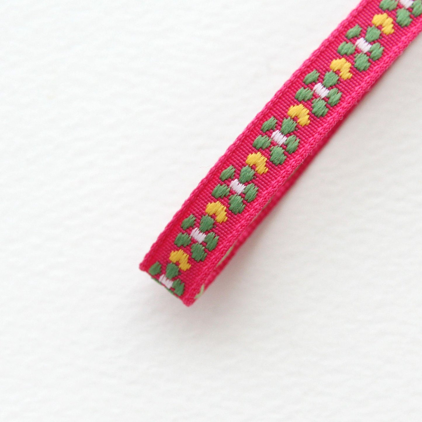 Floral Embroidered Ribbon Trim, Scalloped Jacquard Trim 5Yards