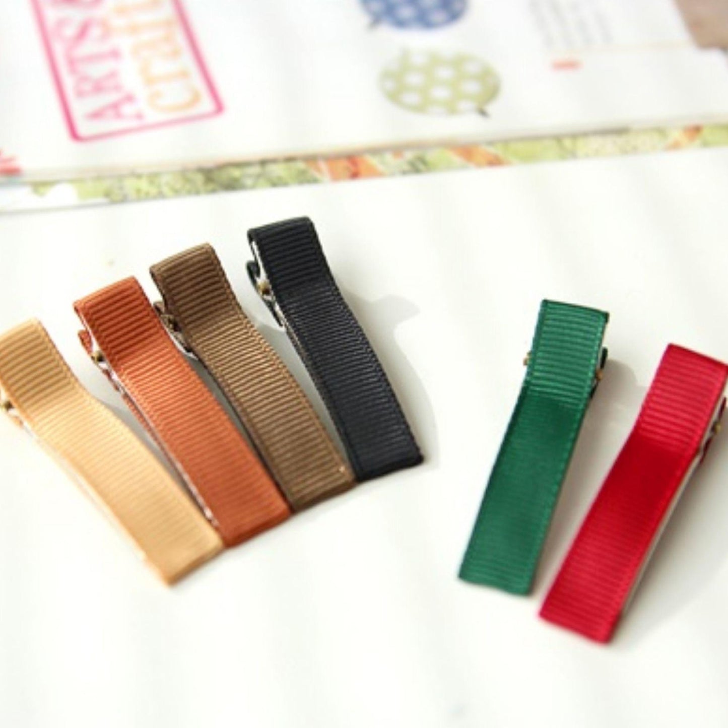 Ribbon Wrapped Alligator Hair Clips 5/10/30pcs