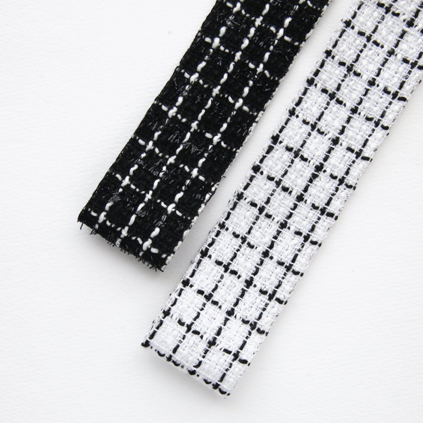 Grid-patterned Tweed Ribbon 1.59inch (3.9cm) x 2/5/10Yards
