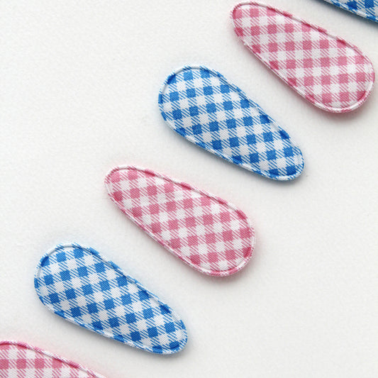 4/10pcsCool Check Hair Snap Clip Covers [P408]