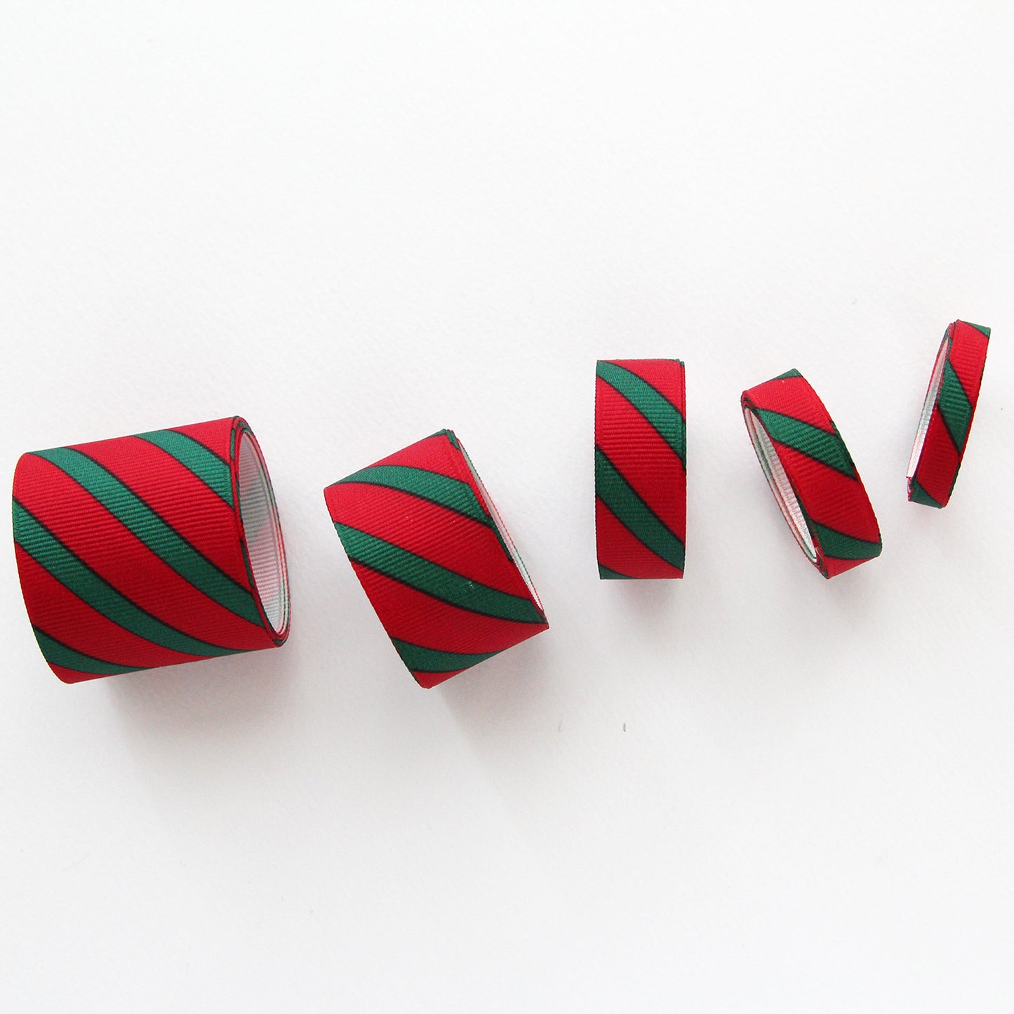 Diagonal Stripe Christmas Ribbon 2/5/10Yards