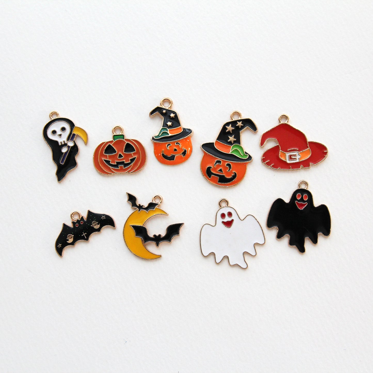 Halloween enamel charms 4/10/30pcs