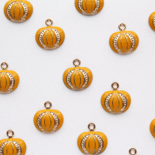 Yellow Pumpkin Charms 4/10/30pcs