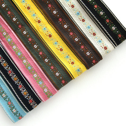 Floral Elegance Jacquard Ribbon 1.06inch (2.7cm) x 2/5/10Yards