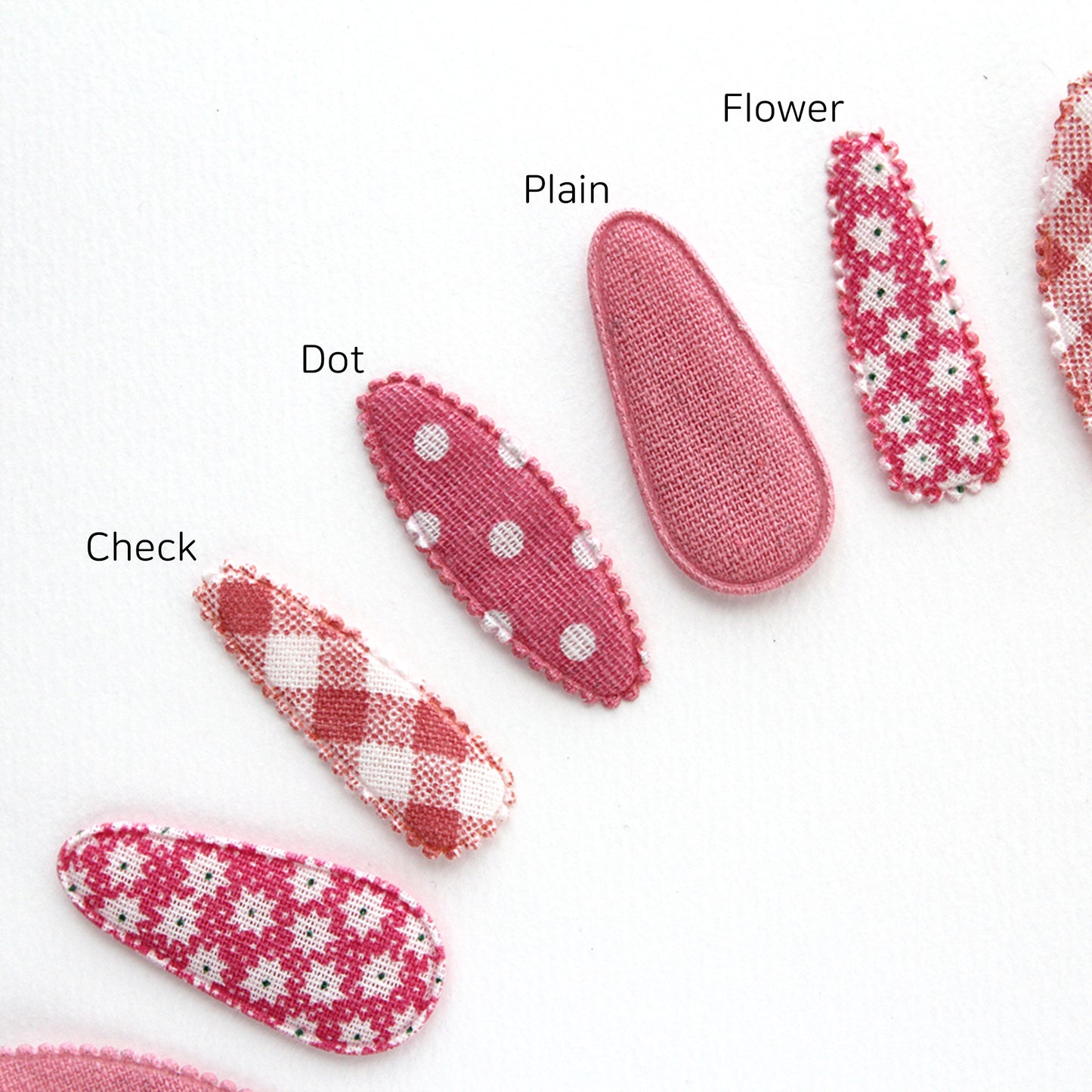 Red Pattern Snap Clip Covers  4pcs