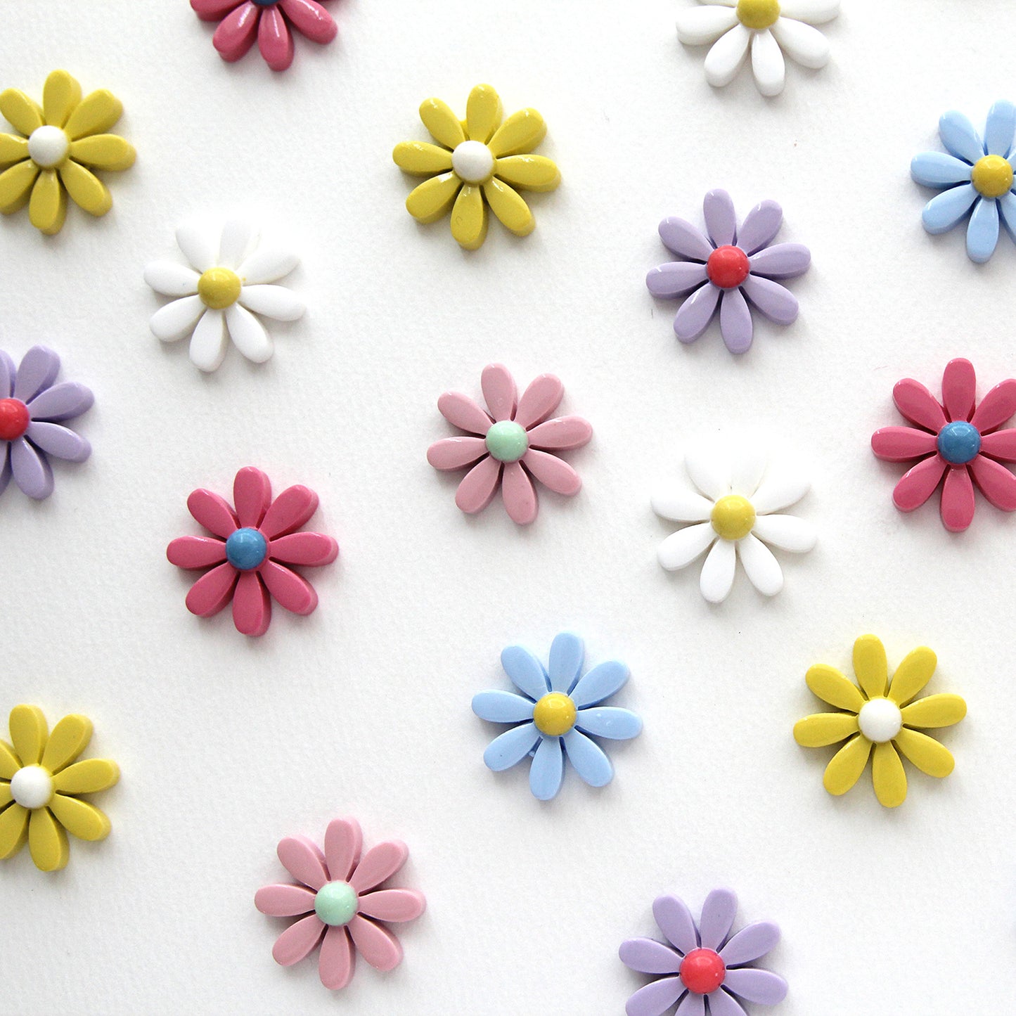Daisy Flower Cabochons,Hair Accessories, Embellishment 4/10/50pcs