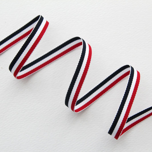 Cool Tricolor Ribbon 0.39inch (1cm) x 2/5/10Yards