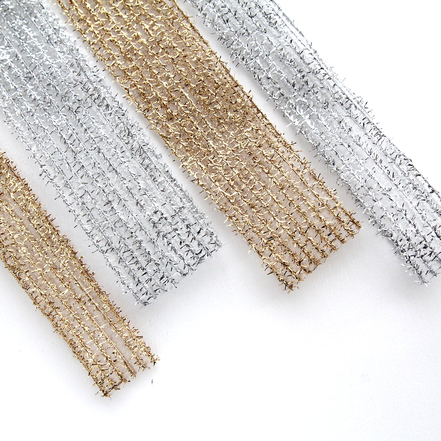 Glitter Stripe Ribbon 0.98/1.57inch (2.5cm/4cm) 2Yards