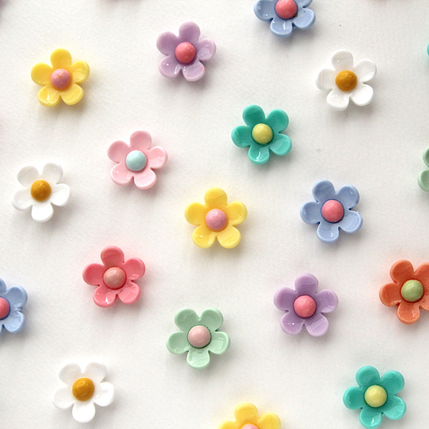 4/10pcs Pastel Acrylic Flower Deco Embellishments [P412]