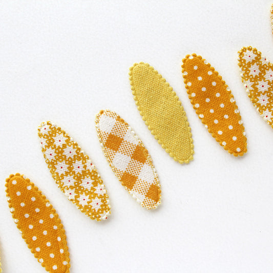 Yellow Snap Clip Covers 4pcs