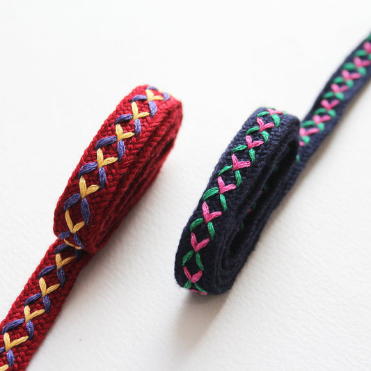 X-Stitch Knitted Ribbon 0.39inch (1cm) x 2/5/10Yards
