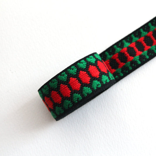 Red Honeycomb  Ribbon 1.06inch(2.7cm) x 2/5/10Yards