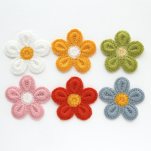 Embroidered Flower Patch 4/10pcs