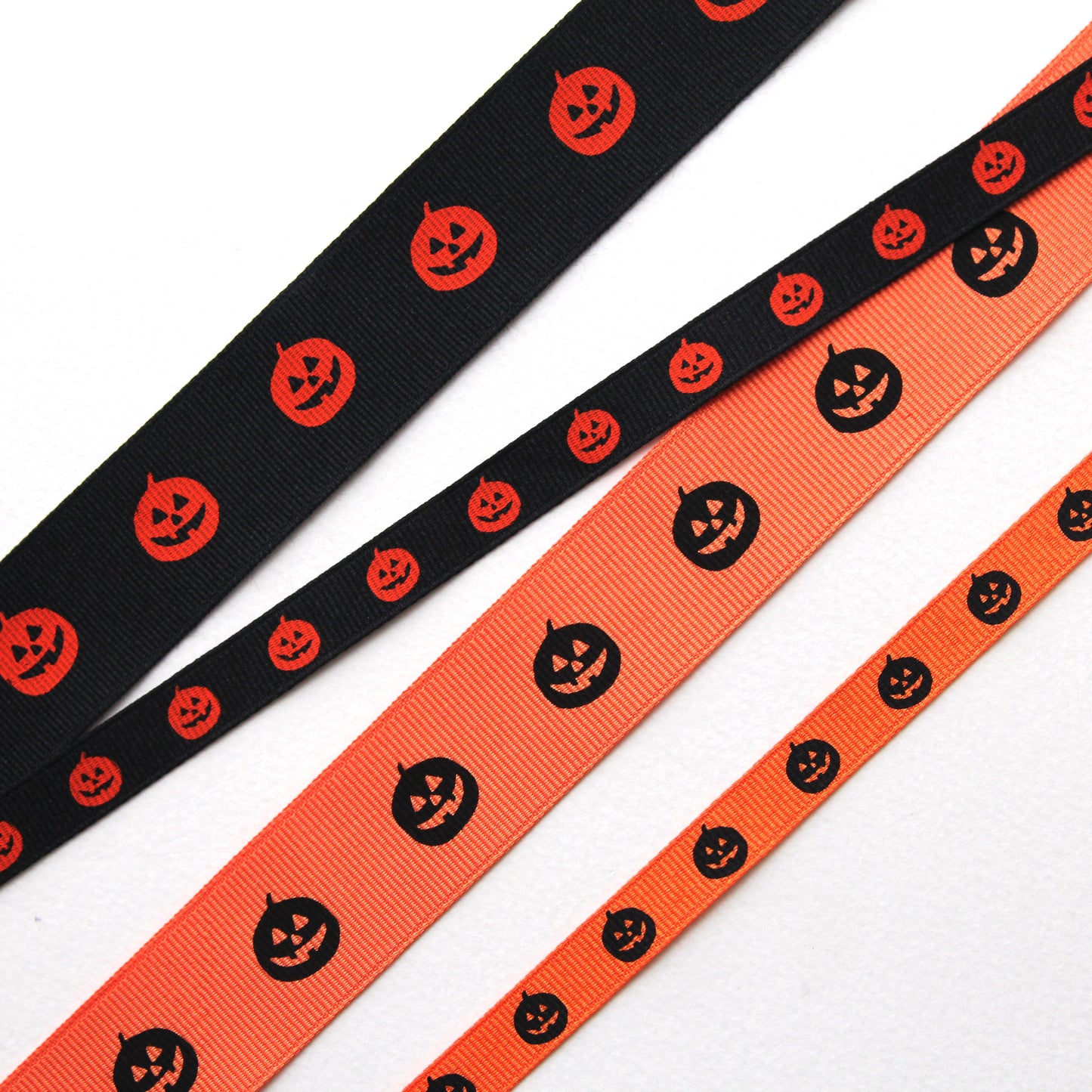 Halloween Pumpkin  Ribbon 0.39/0.98inch (1cm/2.5cm) x 2Yards