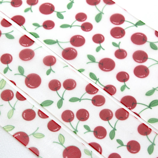 Cherry Organdy Ribbon 2/5/10Yard