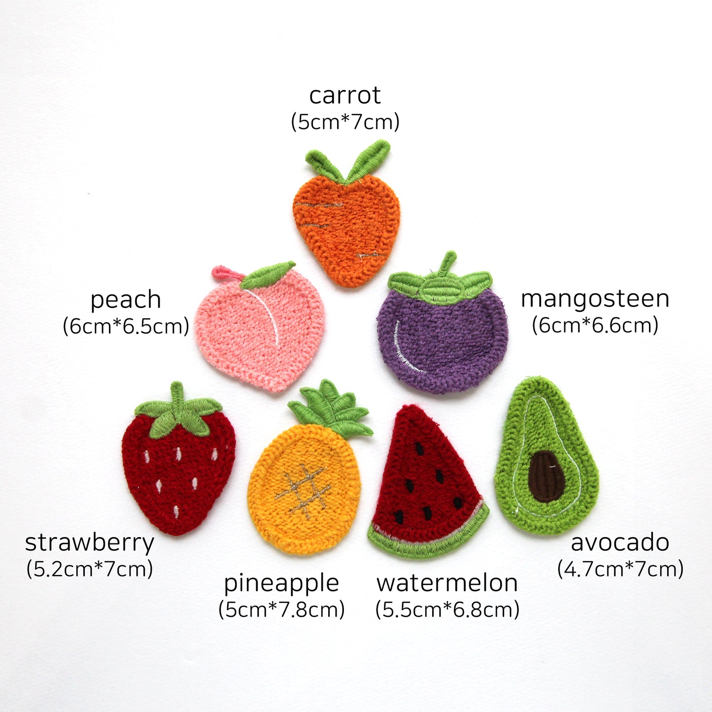 Fruit Embroidered Patch 4/10pcs