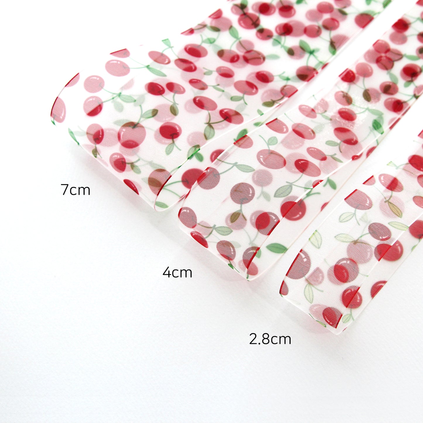 Cherry Organdy Ribbon 2/5/10Yard