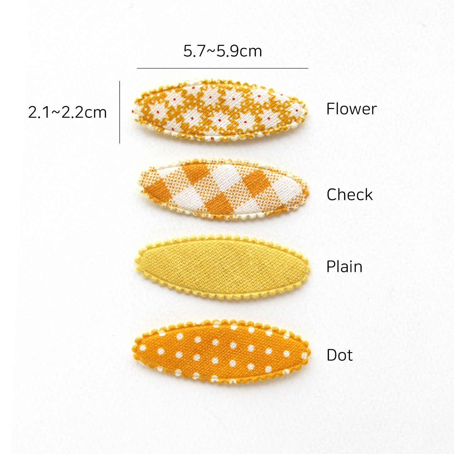 Yellow Snap Clip Covers 4pcs