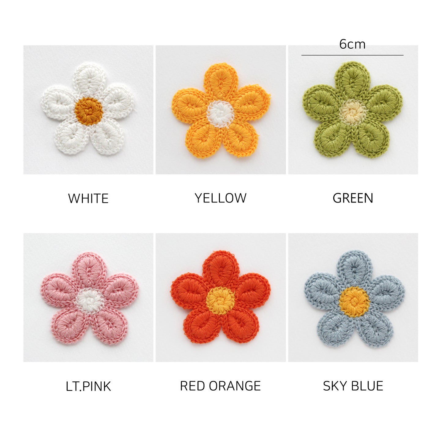 Embroidered Flower Patch 4/10pcs