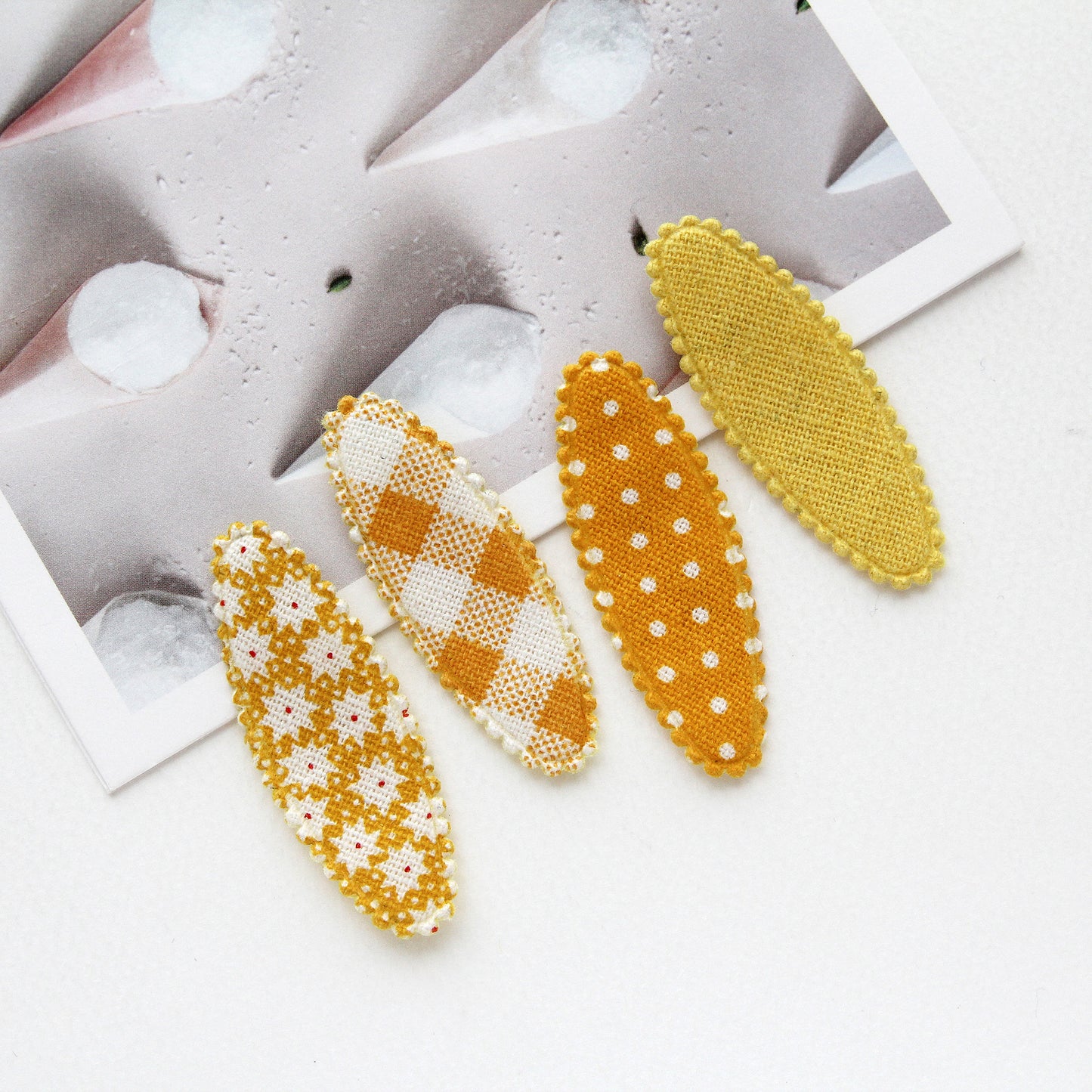 Yellow Snap Clip Covers 4pcs