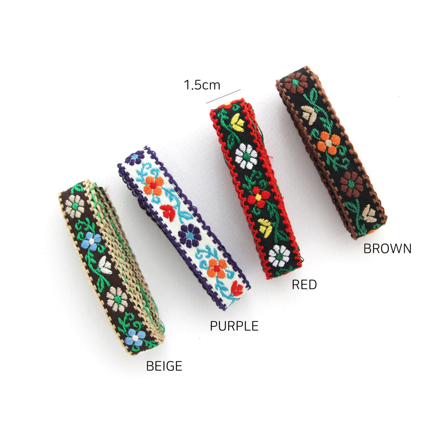 Blossom Stitch Ribbon 0.59inch (1.5cm) x 2/5/10Yards
