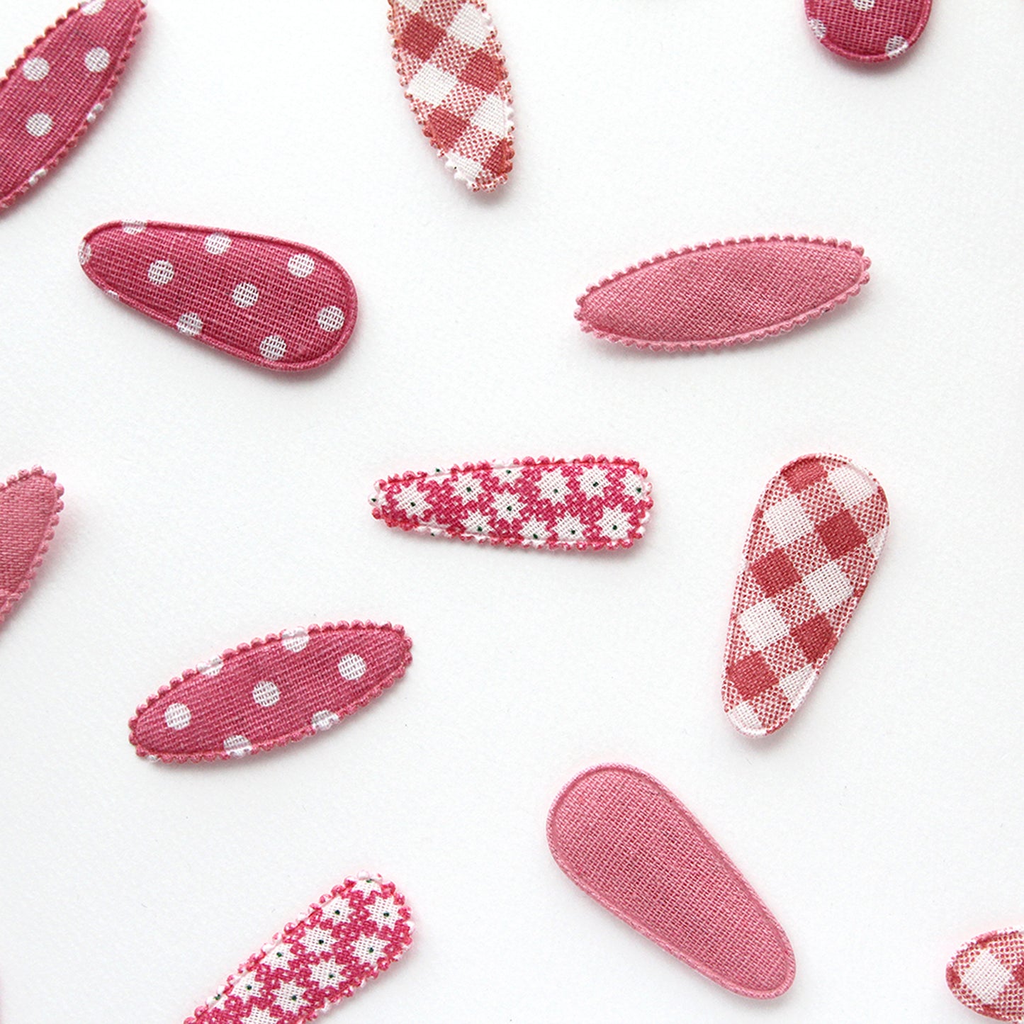 Red Pattern Snap Clip Covers  4pcs