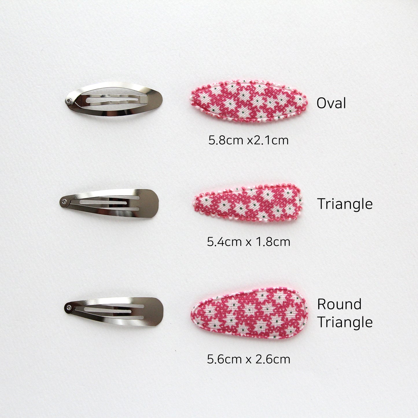 Red Pattern Snap Clip Covers  4pcs