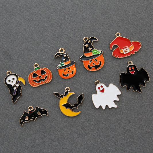 Halloween enamel charms 4/10/30pcs