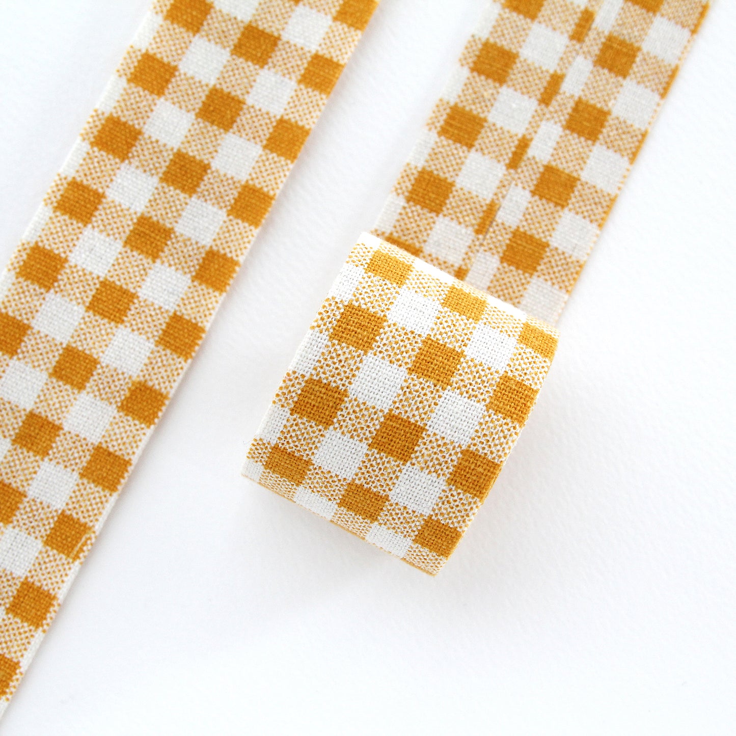 Yellow Check Fabric Ribbon 1.57inch (4cm) x 2/5/10Yards