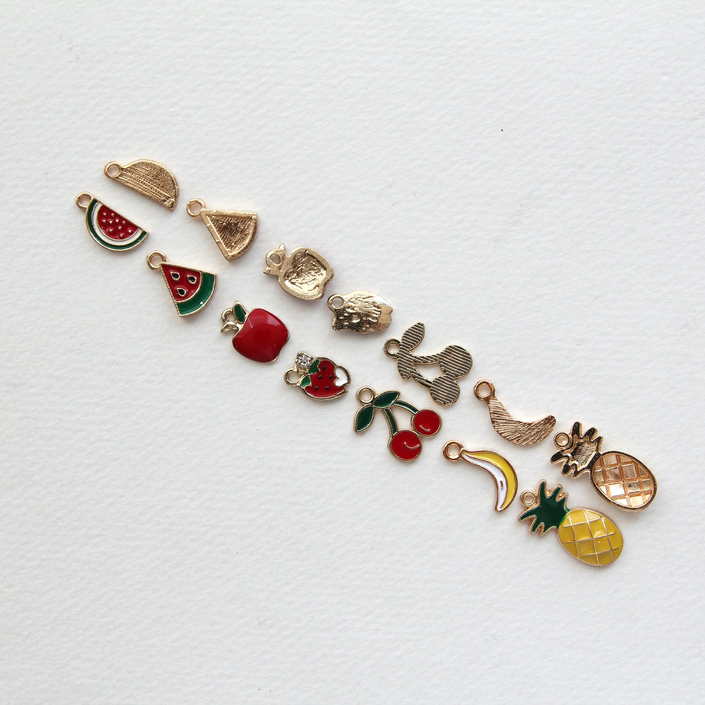 5pcs Enamel Fruit Charms[J524]