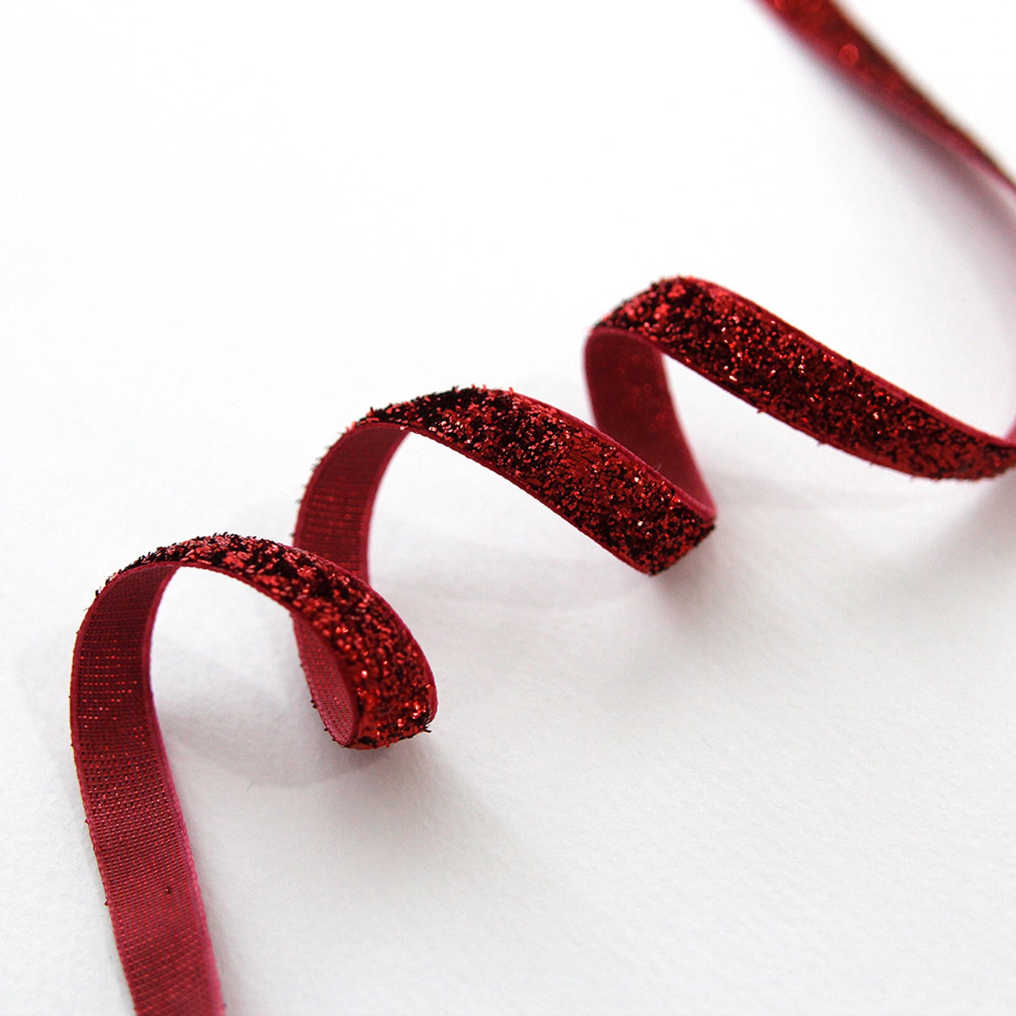 Red Metallic Velvet Ribbon 0.39/1inch (1cm/2.5cm) x 2/5/10Yards