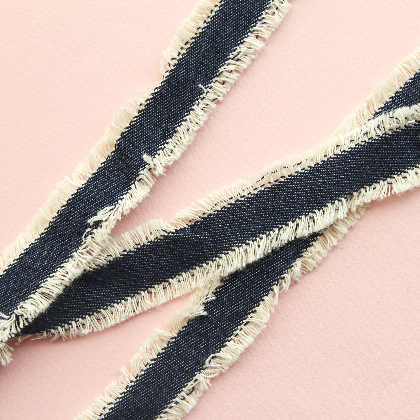 Denim Ribbon Trim with stamens  1.10inch (2.8cm) x 2/5/10Yards