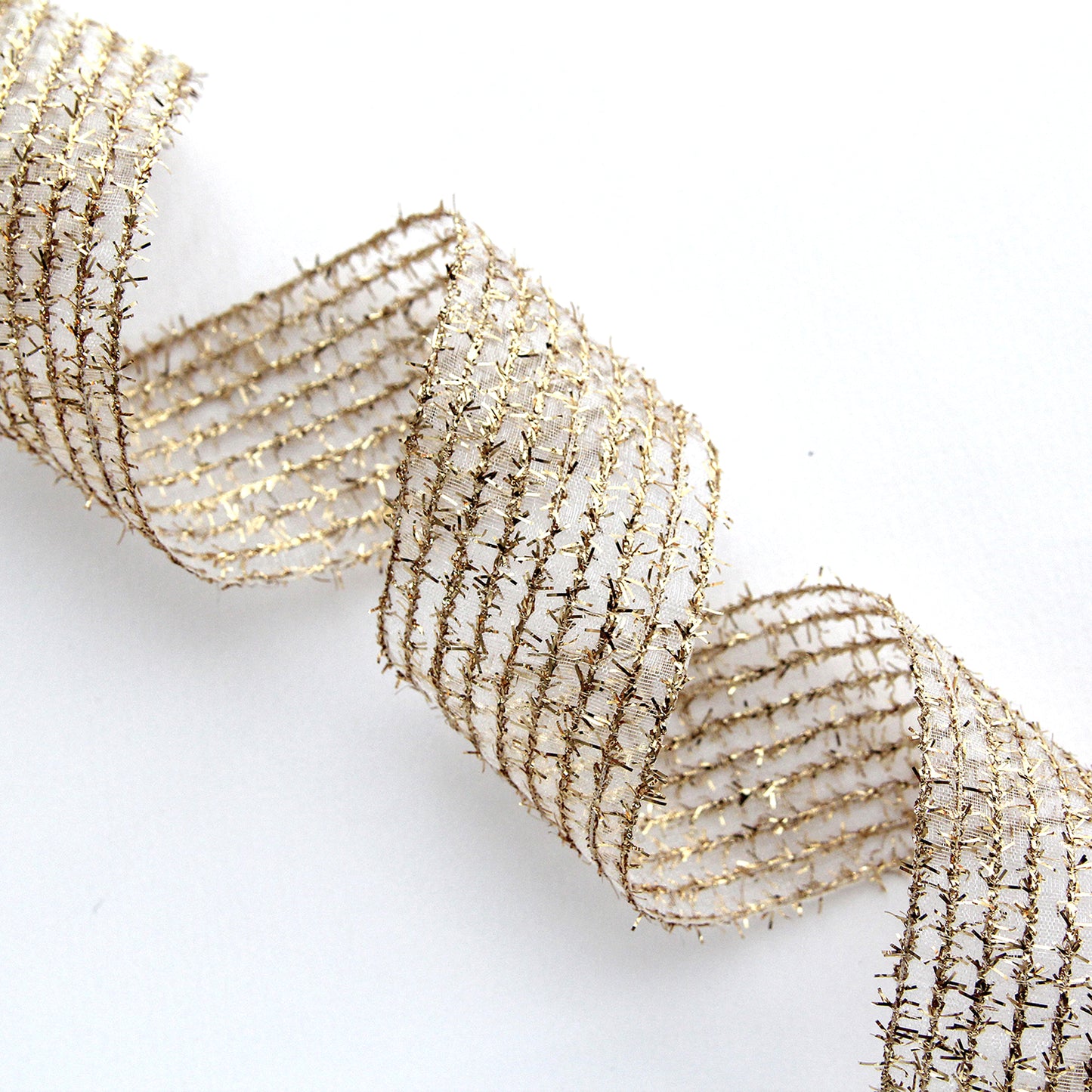 Glitter Stripe Ribbon 0.98/1.57inch (2.5cm/4cm) 2Yards