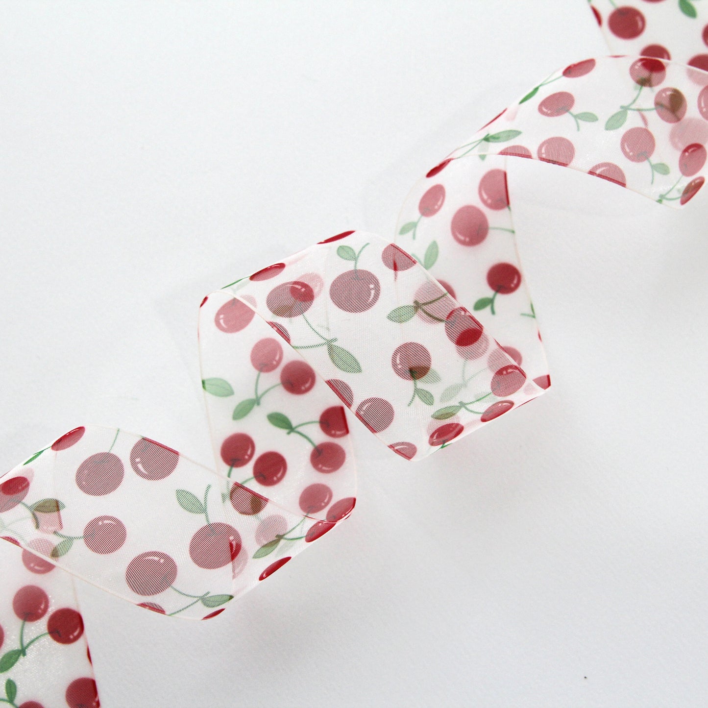 Cherry Organdy Ribbon 2/5/10Yard