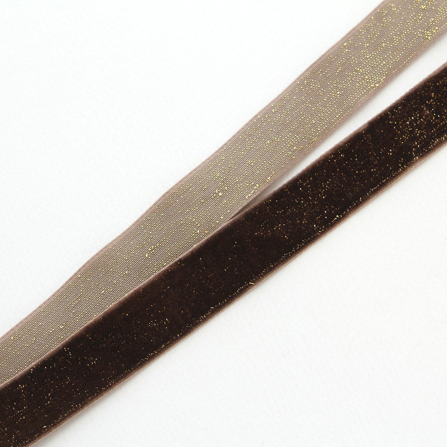 Velvet Ribbon with golden pearls 0.78inch (2cm)x 2/5/10Yards
